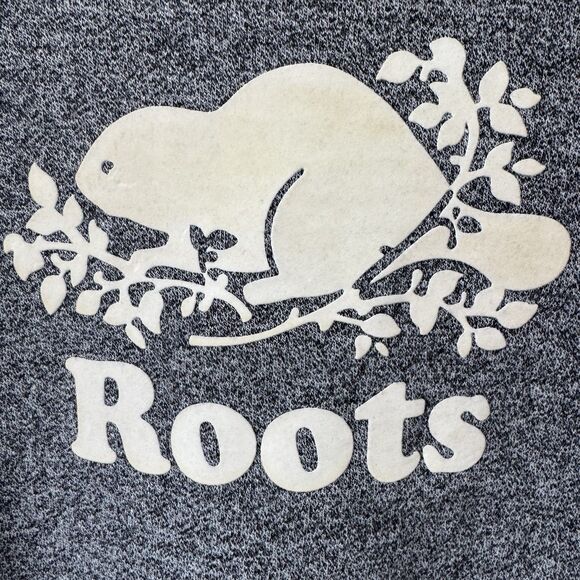 Roots Canada Gray Crewneck Sweatshirt Beaver Cozy Beachy Comfortable Small - Picture 4 of 12